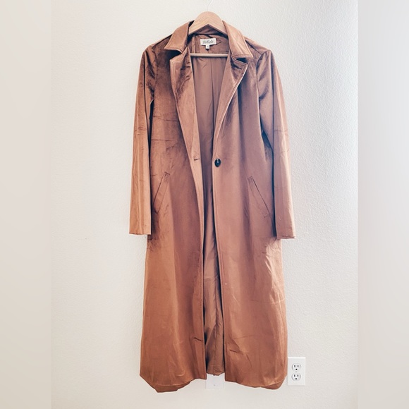 Listicle Jackets & Blazers - Brown Satin Duster Trenchcoat from Lily and Lottie